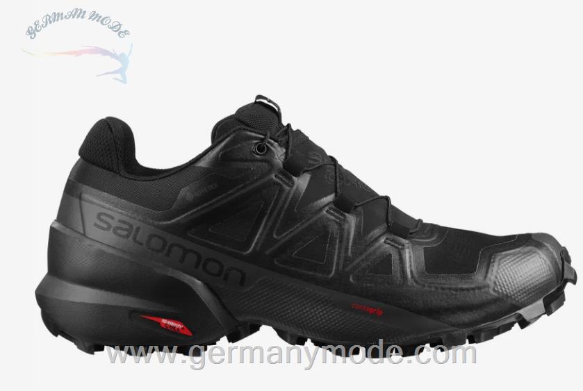 کتانی تریل رانینگ دو کوهستان مردانه سالامون فرانسه SALOMON SPEEDCROSS 5 GORE-TEX Trailrunning-Schuhe Herren Black / Black / Phantom