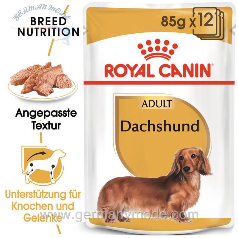 غذا مرطوب سگ موس بزرگسال رویال کنین آلمان Royal Canin Dachshund Adult Mousse 12x85g