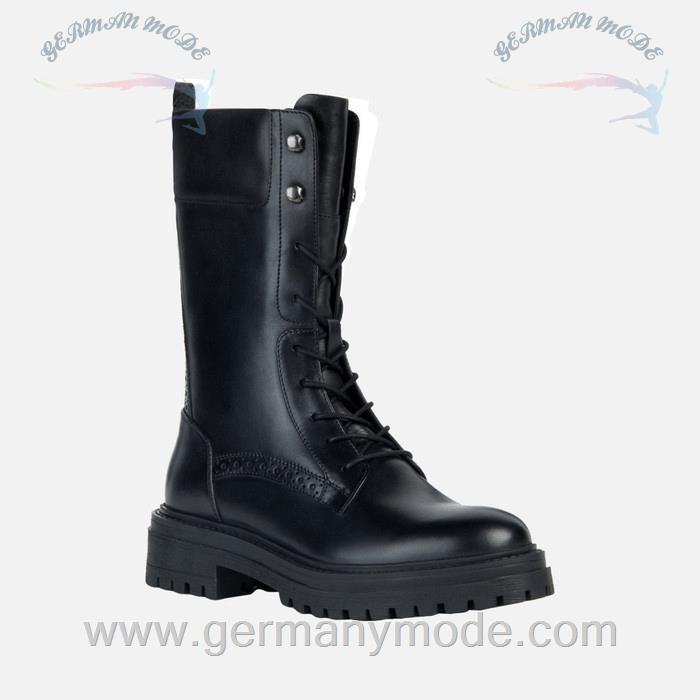 نیم بوت زنانه جی اوکس ایتالیا GEOX SPRINGERSTIEFEL Iridea Dame Schwarz