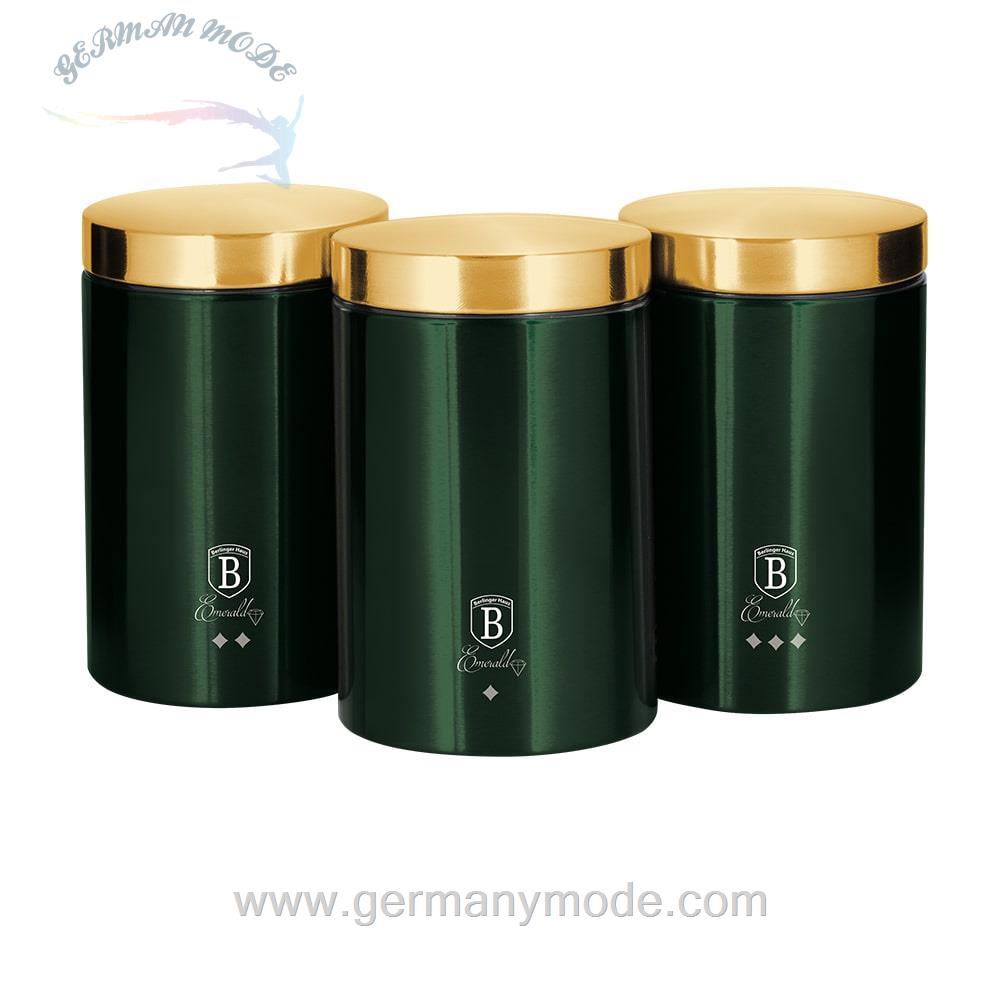 ست قوطی آشپزخانه برلینگر هاوس مجارستان Berlinger Haus 3 Piece Kitchen Canister Set BH/6272 Emerald Collection