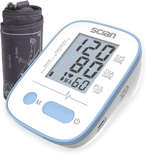 خرید از ایبی - مانیتور فشار خون بالای بازو SCIAN، مانیتور ضربان قلب، نمایشگر LCD خودکار فشار خون
