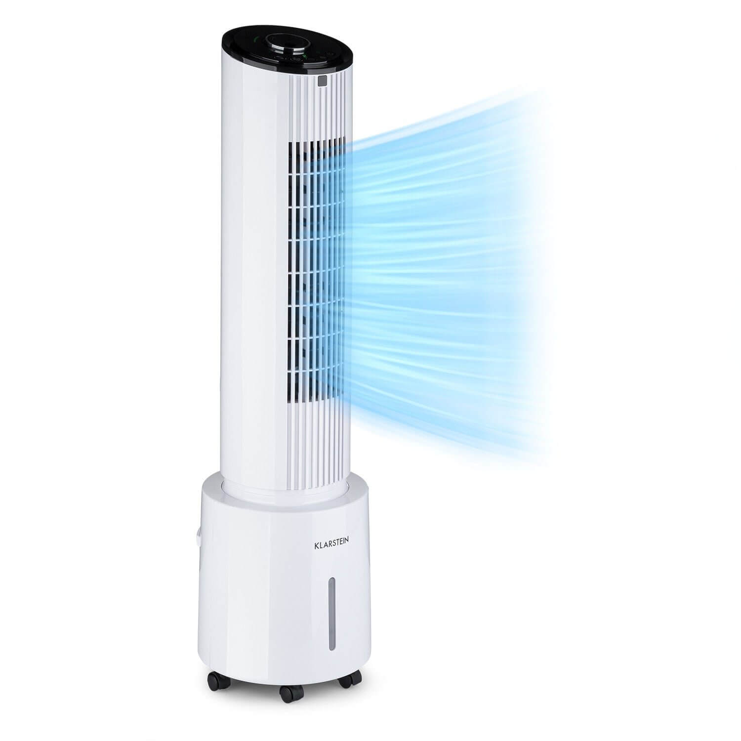 کولر فن تصفیه هوا ریموت دار محفظه یخ دار کلارشتاین آلمان Klarstein Ventilatorkombigerät Waterfall Luftkühler 45 W 4 Liter 2 Kühlakkus mobil