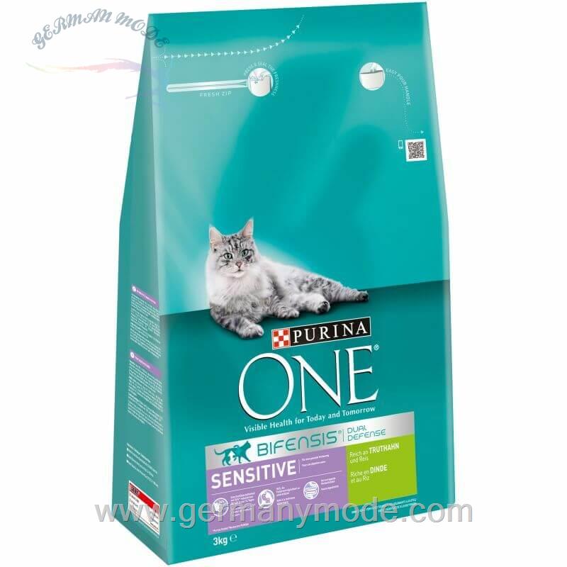 غذا خشک گربه پورینا آلمان Purina ONE Sensitive Reich an Truthahn - Reis 3kg