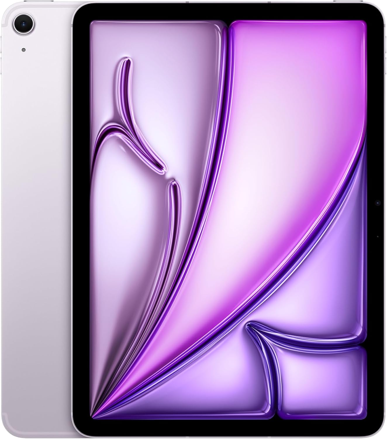 تبلت آیپد اپل اورجینال 11 اینچی iPad Air (M2): نمایشگر مایع شبکیه چشم، 1 ترابایت، دوربین جلوی افقی 12 مگاپیکسلی/دوربین عقب 12 مگاپیکسلی، Wi-Fi 6E و 5G تلفن همراه با eSIM، شناسه لمسی، باتری تمام روز بنفش 1 ترابایت Wi -Fi + تلفن همراه