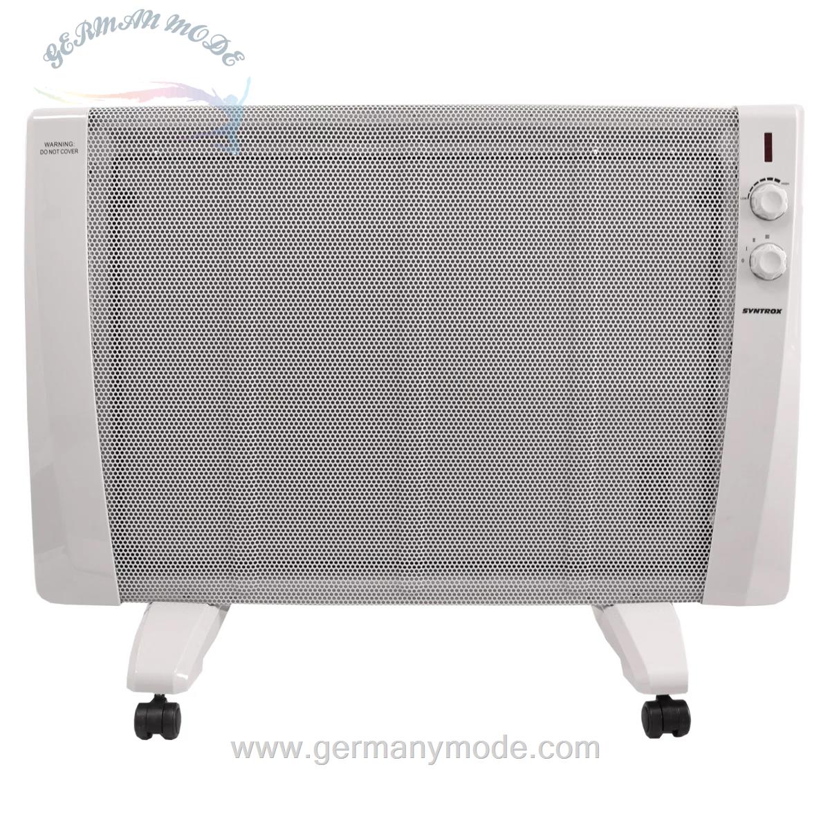 بخاری برقی مادون قرمز دیواری پایه دار سینتروکس آلمان Syntrox Germany Wärmewelle Dubhe Heizgerät 2400W Infrarot Stand Wandgerät weiß