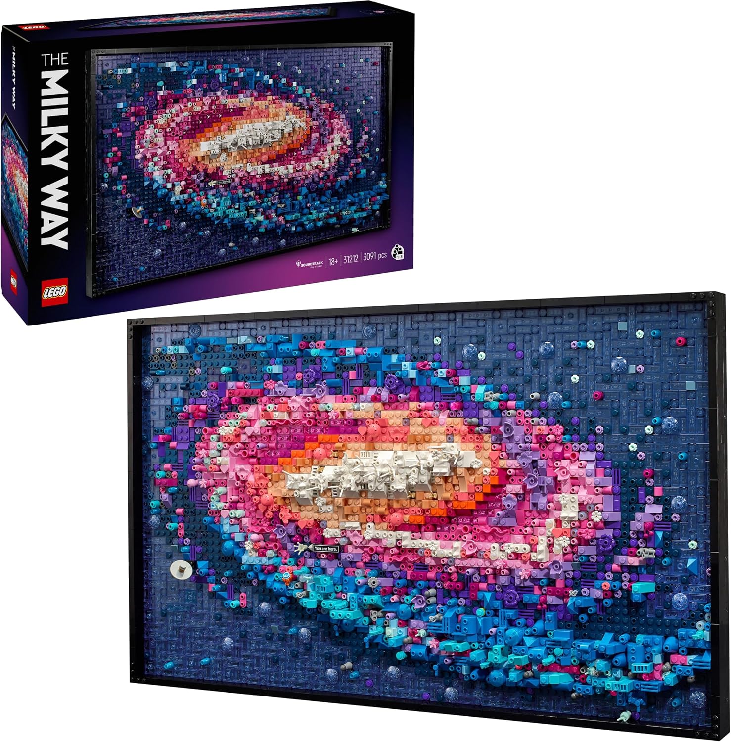 لگو آرت کهکشان راه شیری LEGO Art Die دکور دیواری، هدیه برای طرفداران فضا و نجوم، برای بزرگسالان منظومه شمسی و صورت های فلکی۳۱۲۱۲ عدد