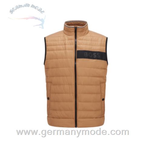پافر مردانه هوگو باس آلمان BOSS WASSERABWEISENDE STEPPWESTE MIT 3D-LOGO-TAPE Beige