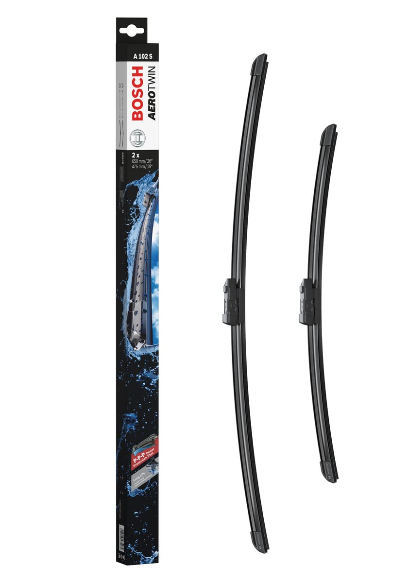 خرید از آمازون - برف پاک کن بوش Aerotwin A102S، طول: 650mm/475mm – مجموعه ای برای شیشه جلو