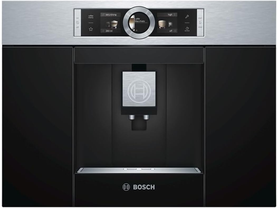 اسپرسو ساز تو کار بوش آلمان Bosch Hausgeräte CTL636ES1 توکار دستگاه قهوه ساز تمام اتوماتیک فولاد ضد زنگ بدون Home Connect Single