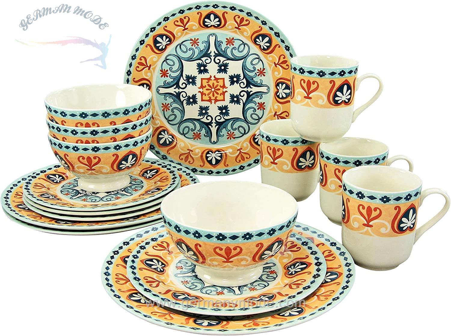 سرویس غذاخوری سرامیک 16 پارچه 4 نفره کراتیبل CreaTable Merida Kombiservice 16 tlg
