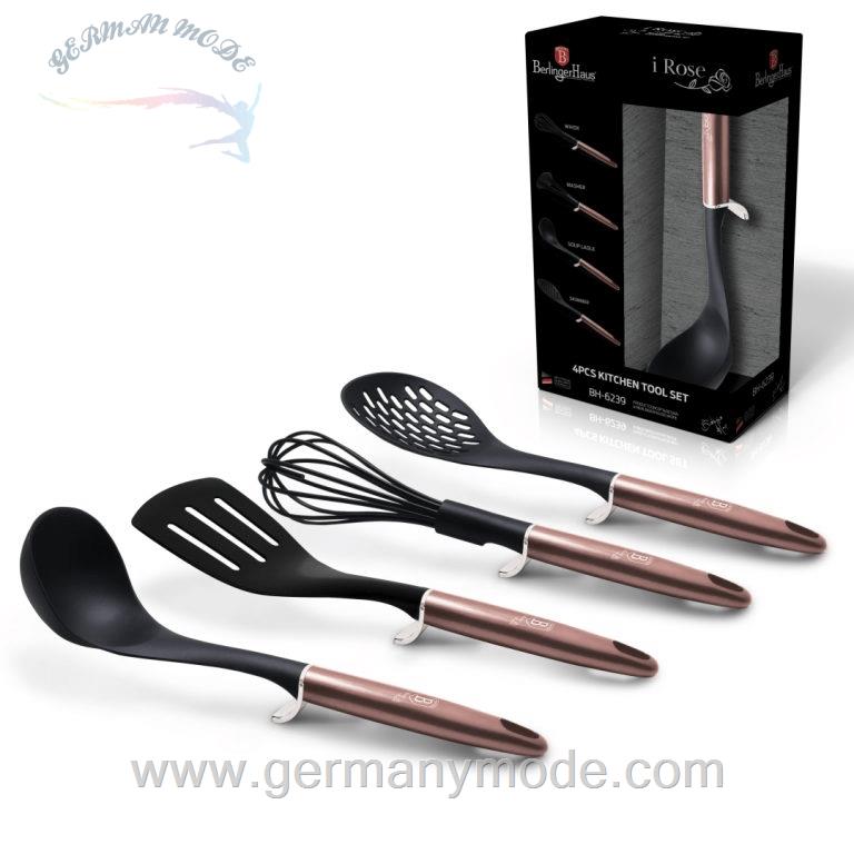 ست کفگیر ملاقه 4 پارچه برلینگر هاوس مجارستان Berlinger Haus Kitchen Utensils BH/6239 I-Rose Collection