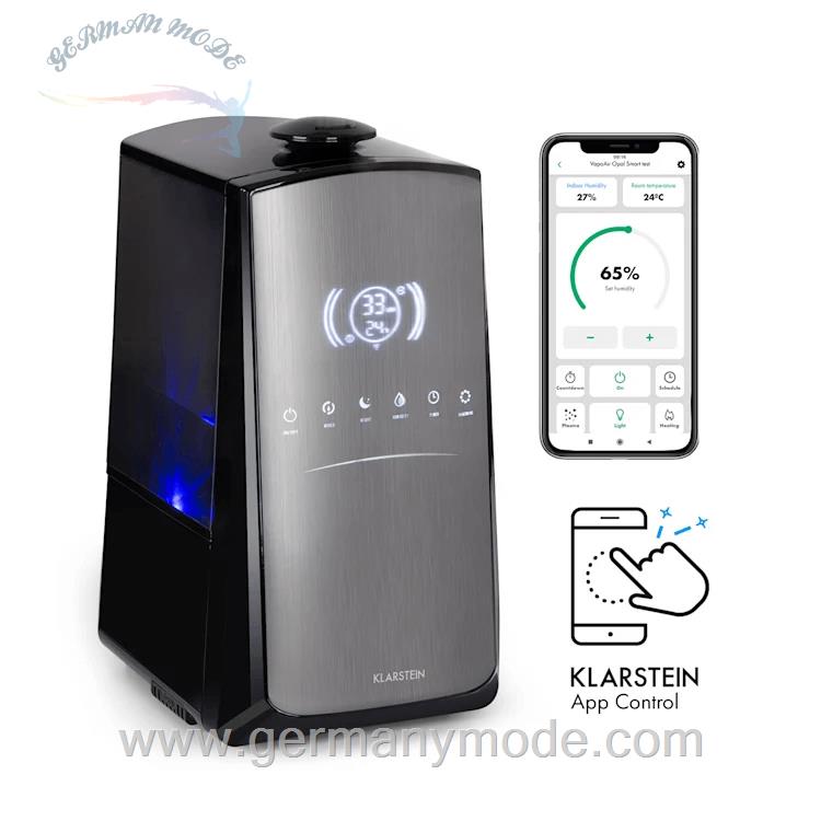 رطوبت ساز کلارشتاین آلمان Klarstein VapoAir Opal Smart Luftbefeuchter Schwarz