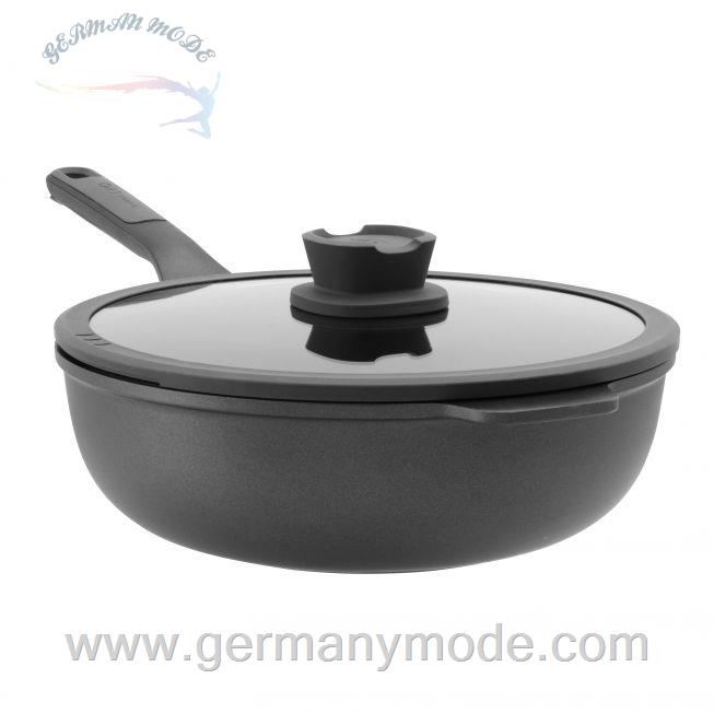 تابه وک 28 سانت درب دار برگهف بلژیک Berghoff Wok mit Deckel Stone 28 cm - Leo