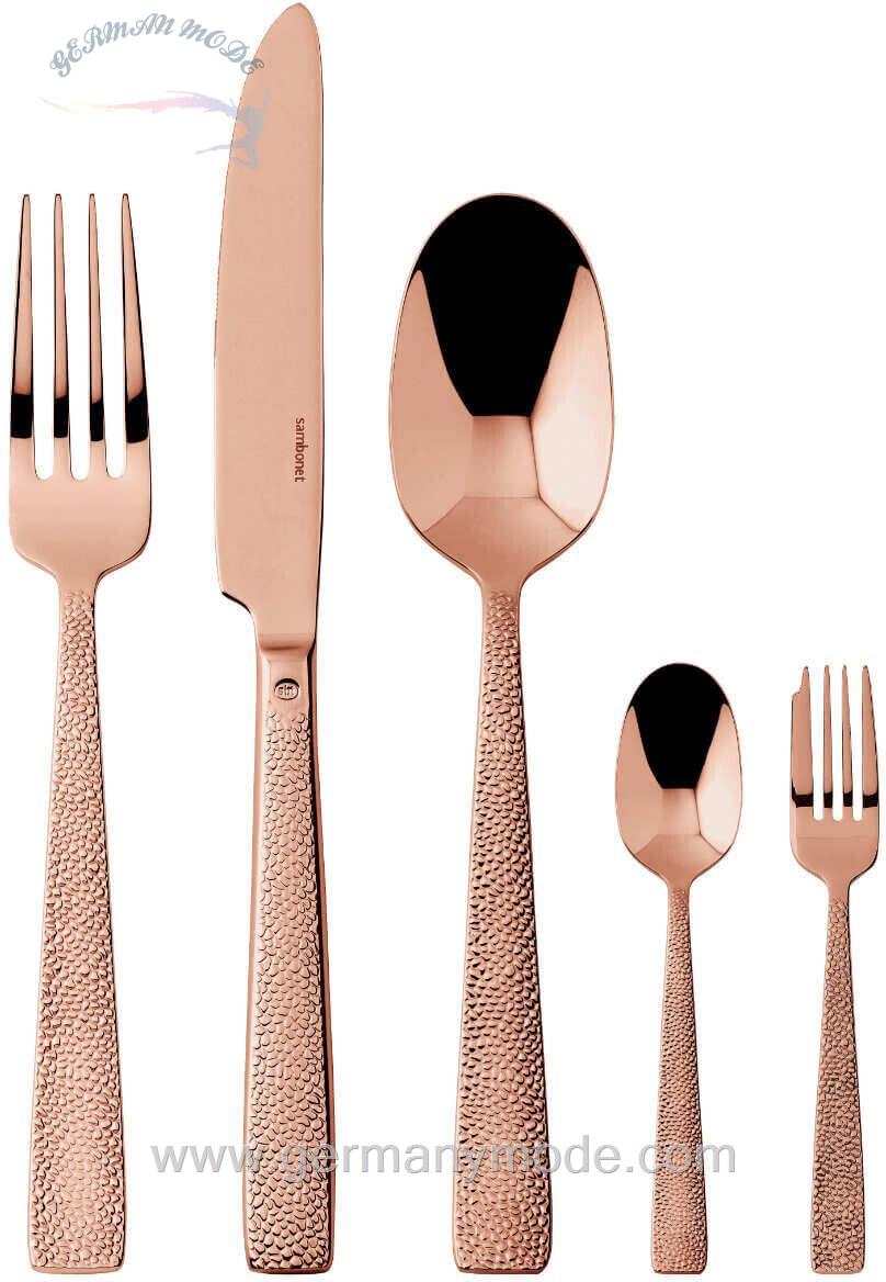 سرویس قاشق چنگال 30 پارچه سامبونت ایتالیا Sambonet Siena Besteckset 30-tlg kupferfarben