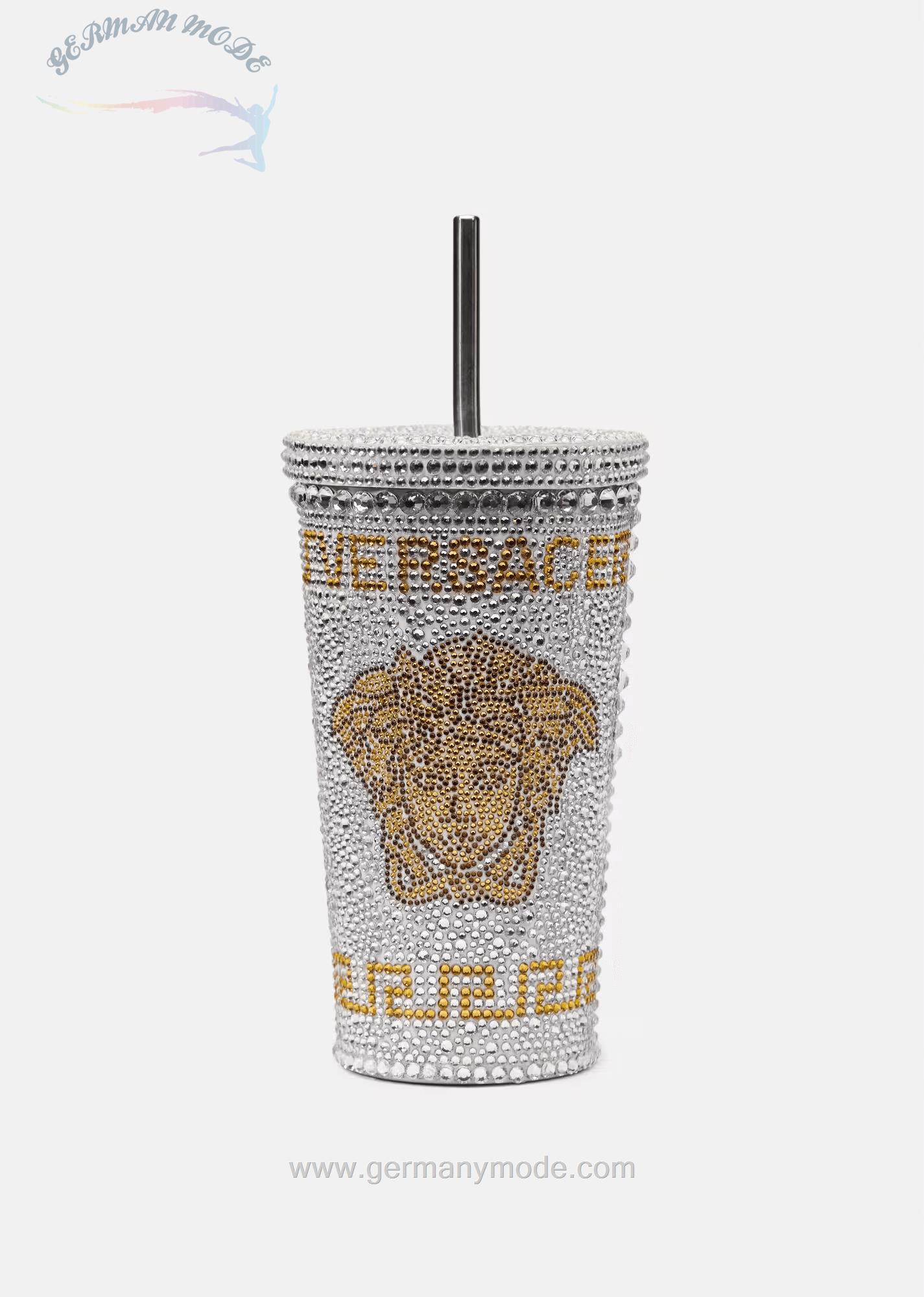 تراول ماگ نی دار نوشیدنی سرد ورساچه ایتالیا VERSACE MEDUSA REISETASSE MIT NIETEN