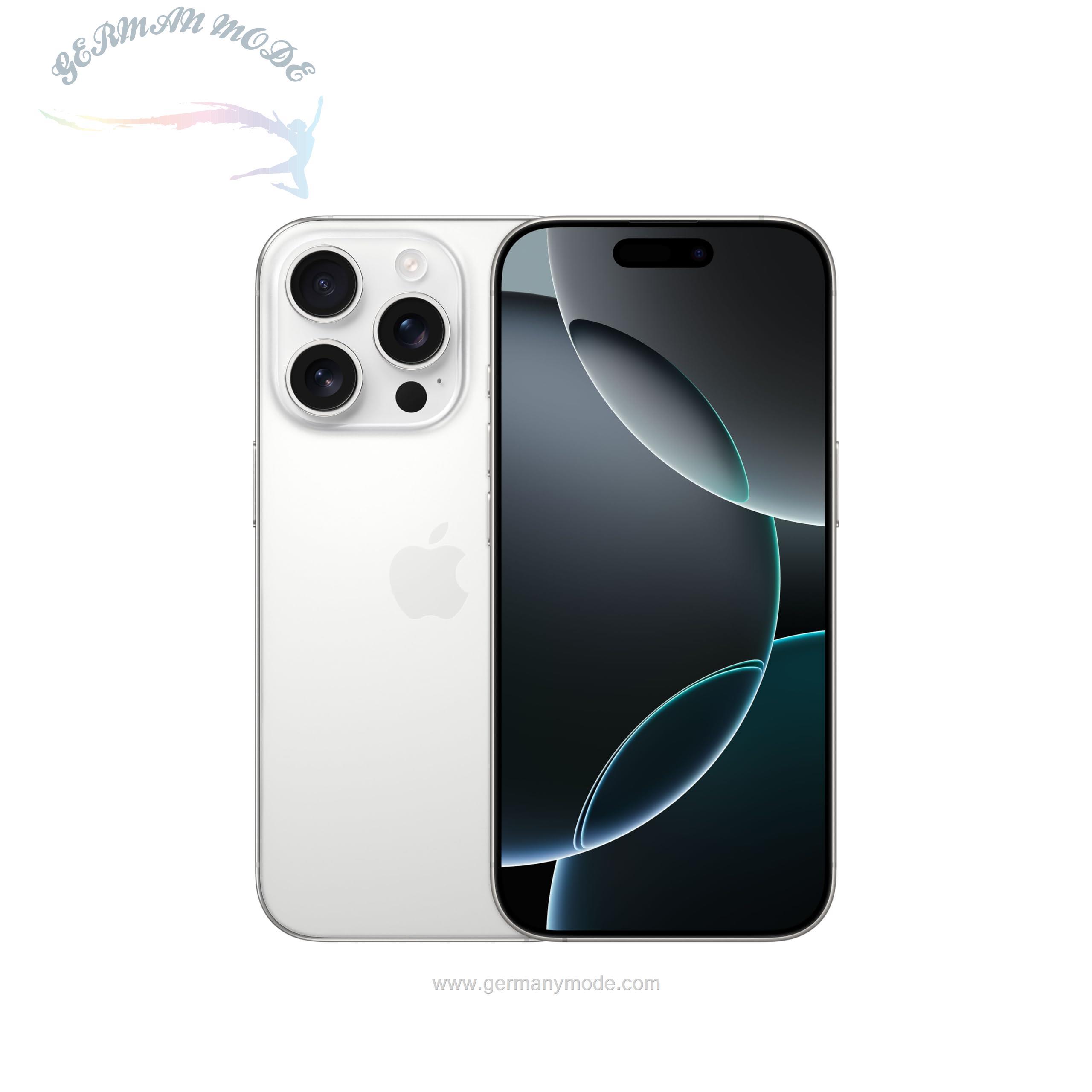 گوشی موبایل اپل آیفون 16 پرو Apple iPhone 16 Pro 512GB: تلفن 5G با کنترل های دوربین، 4K 120 فریم در ثانیه Dolby Vision و جهش بزرگ در عمر باتری. با AirPods، Titan White Titan White 512GB کار می کند