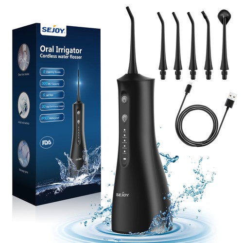 خرید از ایبی - SEJOY Oral Irigator Wireless 300ml Water Flosser 5 Mode Space Cleaner Interdental Space Cleaner
