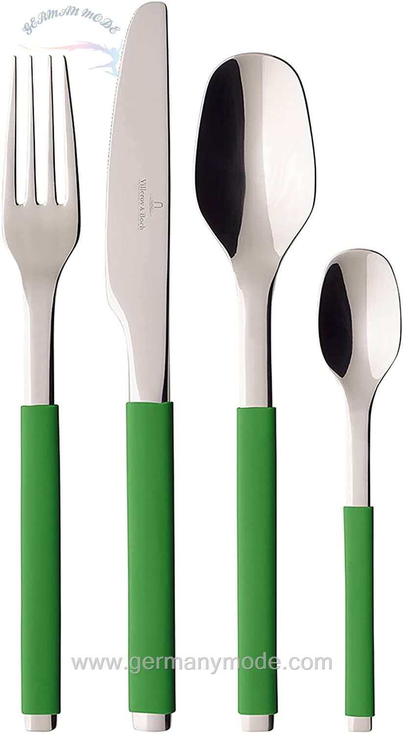 سرویس قاشق چنگال 24 پارچه ویلروی اند باخ آلمان Villeroy - Boch S/ Green Apple Besteckset 24-teilig