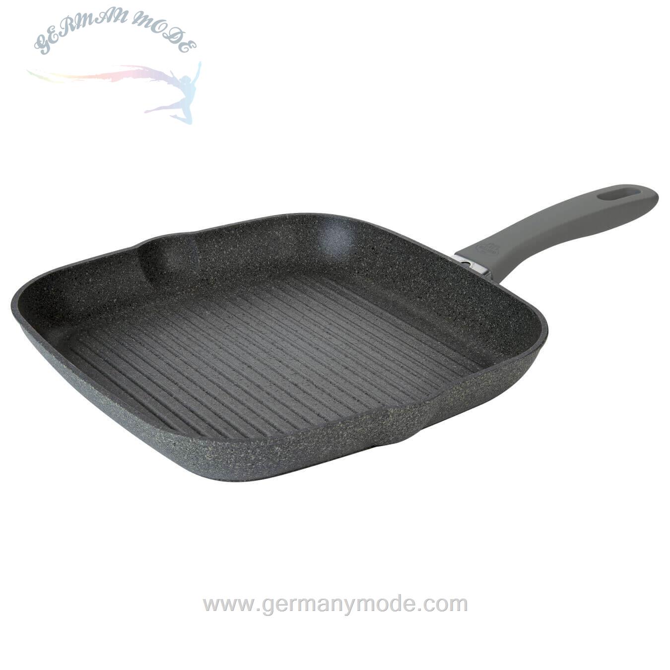 تابه گریل بالرینی ایتالیا BALLARINI MURANO GRILLPFANNE 28 CM-ALUMINIUM- STEINOPTIK GRAU