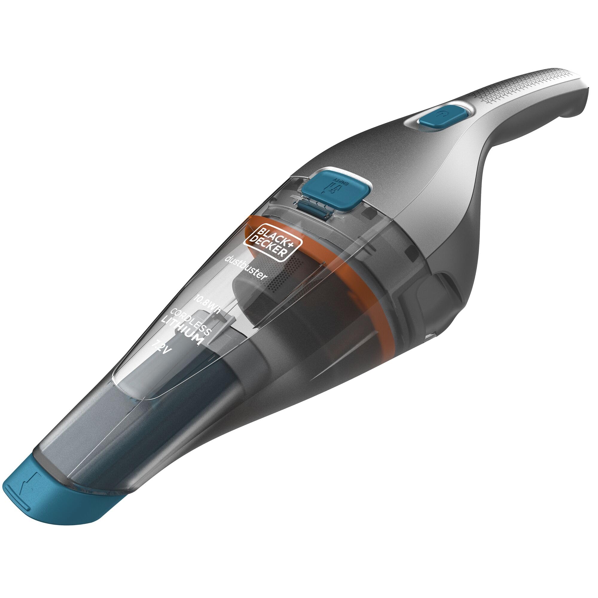 جارو شارژی بلک اند دکر آمریکا دستی BLACK+DECKER Battery Dustbuster (بدون کیسه - 7.2 ولت شارژی + جاروبرقی بدون کیسه با نازل شکافی، برس اثاثه یا لوازم داخلی و ایستگاه شارژ با براکت دیواری NVC215WA، آبی کبالت، 385 میلی لیتر