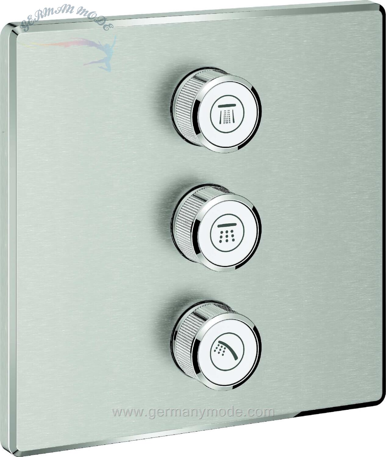 شیر حمام توکار گروهه آلمان GROHE Grohtherm SmartControl 3 fach Unterputzventil 29127 supersteel 29127DC0