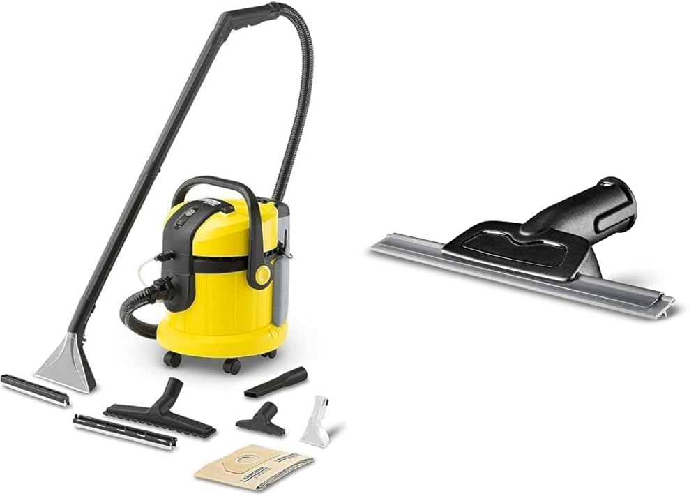 جاروبرقی و بخارشوی نازل پنجره کرشر آلمان Kärcher SE 4002 (بدون رگه تمیز کردن شیشه، پنجره و آینه، دهانه خروج بخار روی نازل، ابعاد کوچک و وزن کم) بسته با نازل پنجره SE 4002