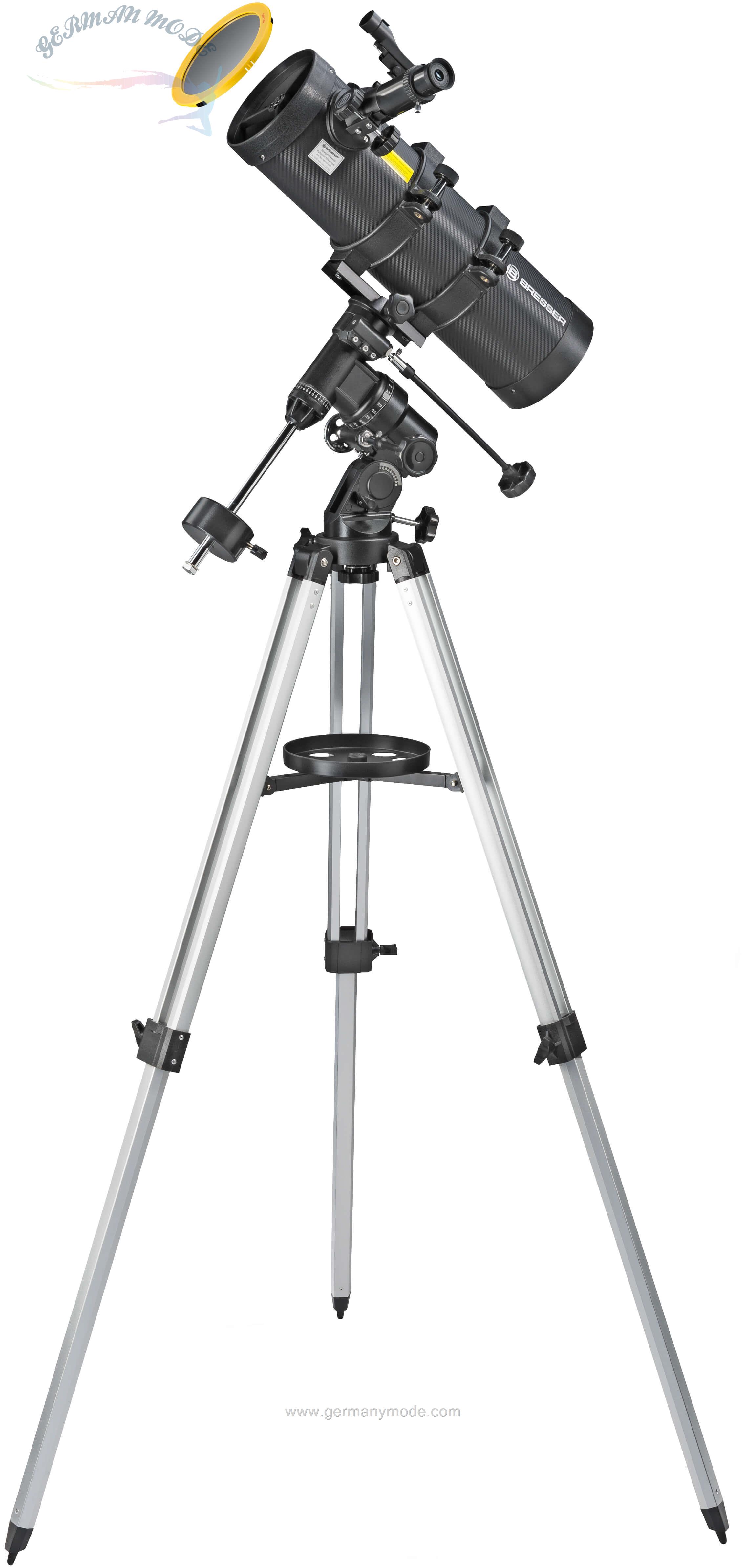 دوربین تلسکوپی پایه دار برسر آلمان BRESSER Spica 130/1000 EQ3 - Spiegelteleskop mit Smartphone-Adapter