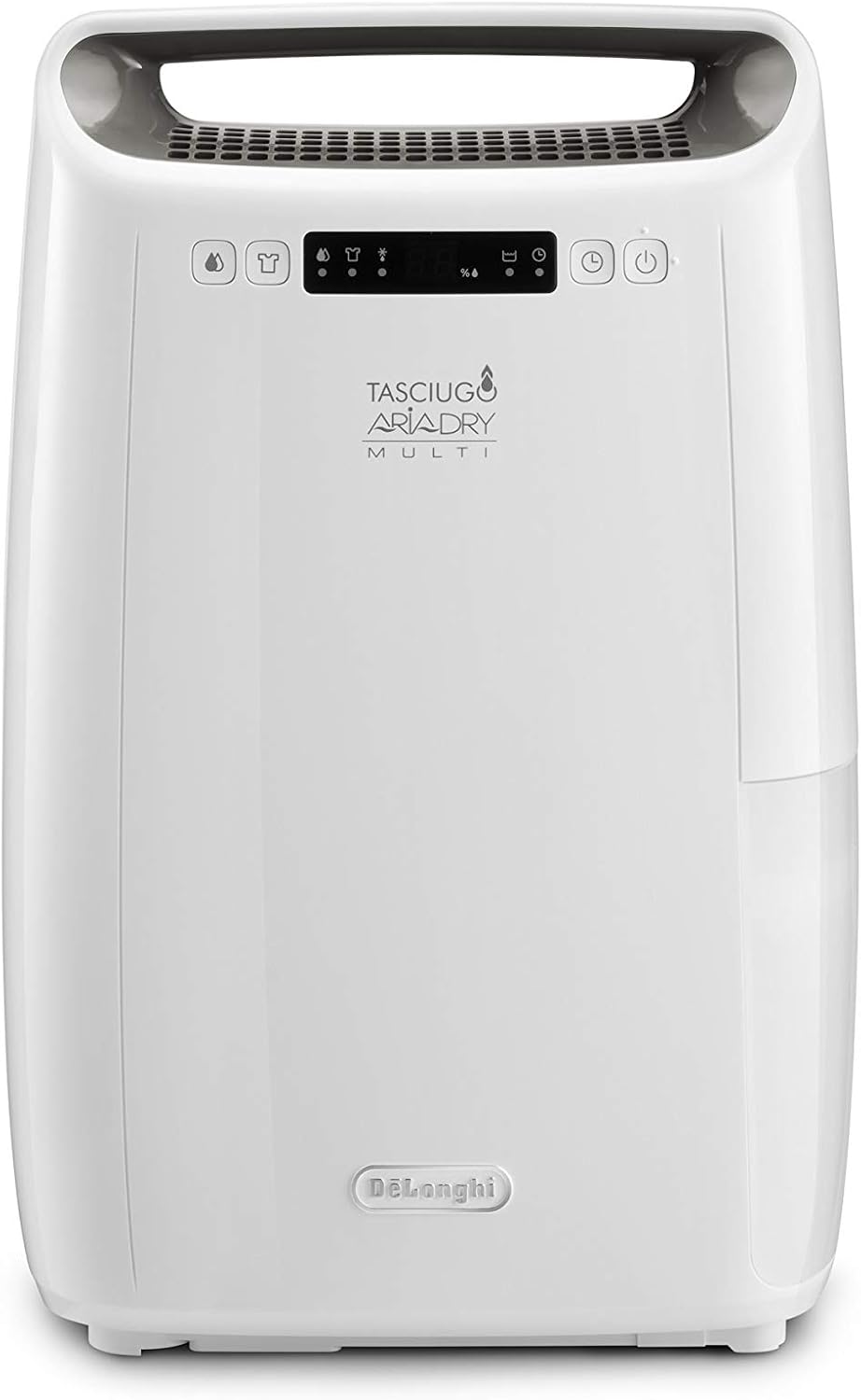 تصفیه هوا رطوبت گیر چندمنظوره دلونگی ایتالیا DeLonghi AriaDry DEXD214RF رطوبت خانه را با 3 عمل فیلتر حذف می کند، عملکرد خشک کردن، رطوبت 14 لیتر در روز، R290، مخزن آب قابل جابجایی، سفید مدل 2023 14 لیتری