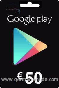 گیفت کارت گوگل پلی 50 یورویی آلمان 1 Google Play 50 Euro Germany Gift Card