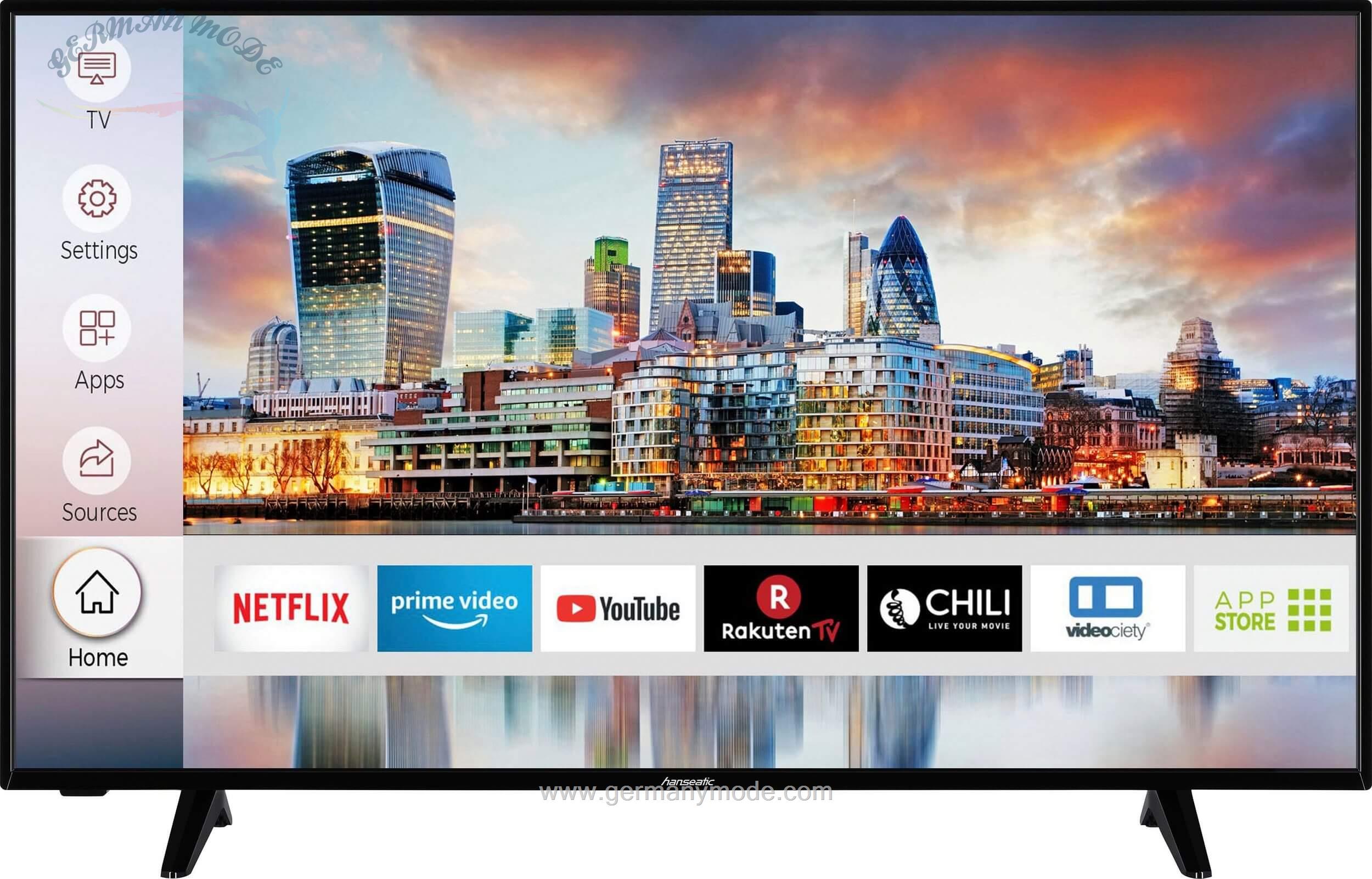 تلویزیون 50 اینچ ال ای دی هوشمند هانسیاتیک آلمان Hanseatic 50H600UDSI LED-Fernseher -126 cm/50 Zoll