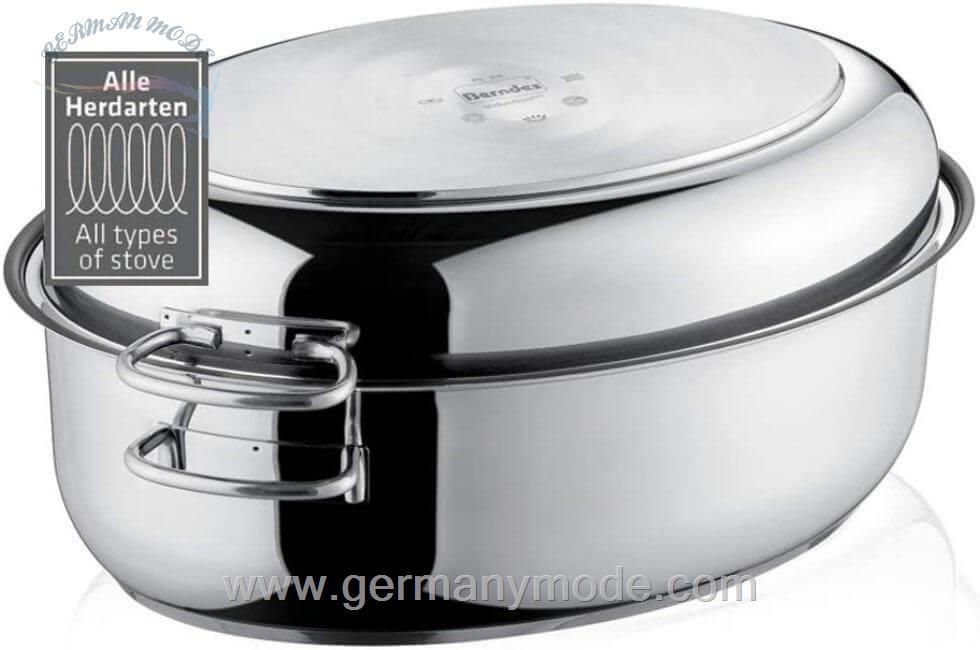 تابه درب دار مخصوص مرغ برندس آلمان Berndes Bräter mit Edelstahldeckel oval 8.5l