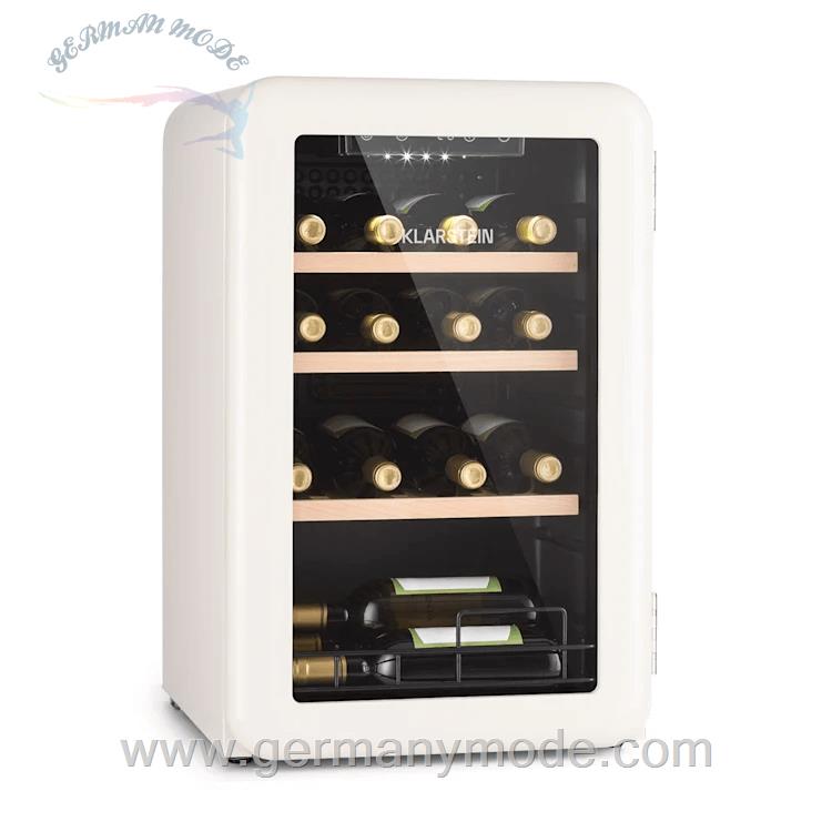 یخچال بطری سرد کن 70 لیتری کلارشتاین آلمان Klarstein Vinetage 19 Uno Weinkuhlschrank Creme 70 Ltr