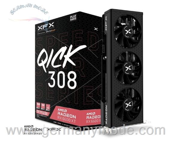 کارت گرافیک 8 گیگابایت ایکس اف ایکس XFX Radeon RX 6600 XT Speedster QICK 308 Black 8GB GDDR6