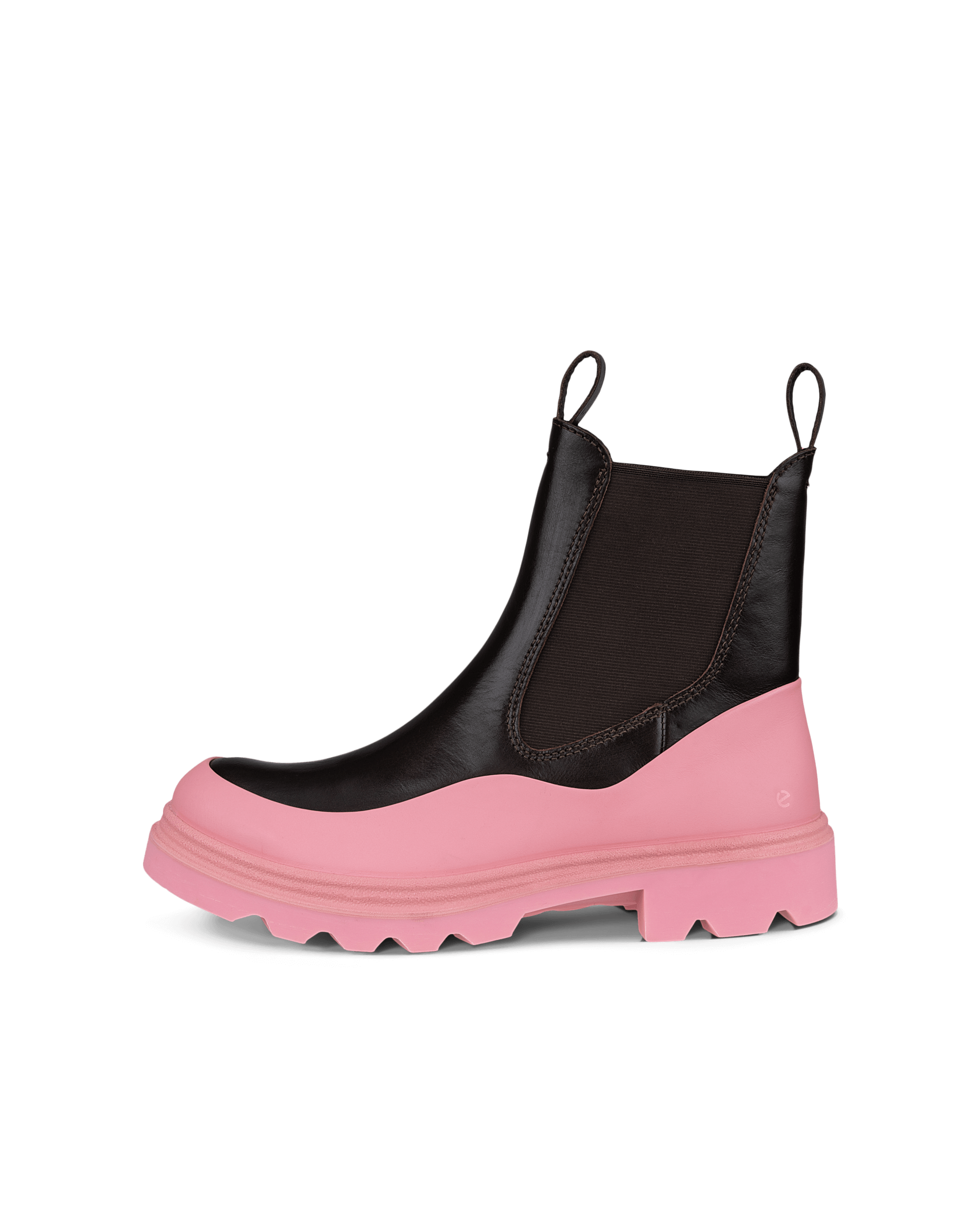 نیم بوت زنانه اکو دانمارک ECCO GRAINER W Damen Chelsea Boot aus Leder Braun / Pink