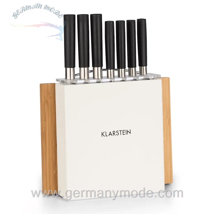 ست چاقو آشپزخانه 9 پارچه کلارشتاین آلمان Klarstein Kitano Plus Messer-Set Schneidebrett Weiß