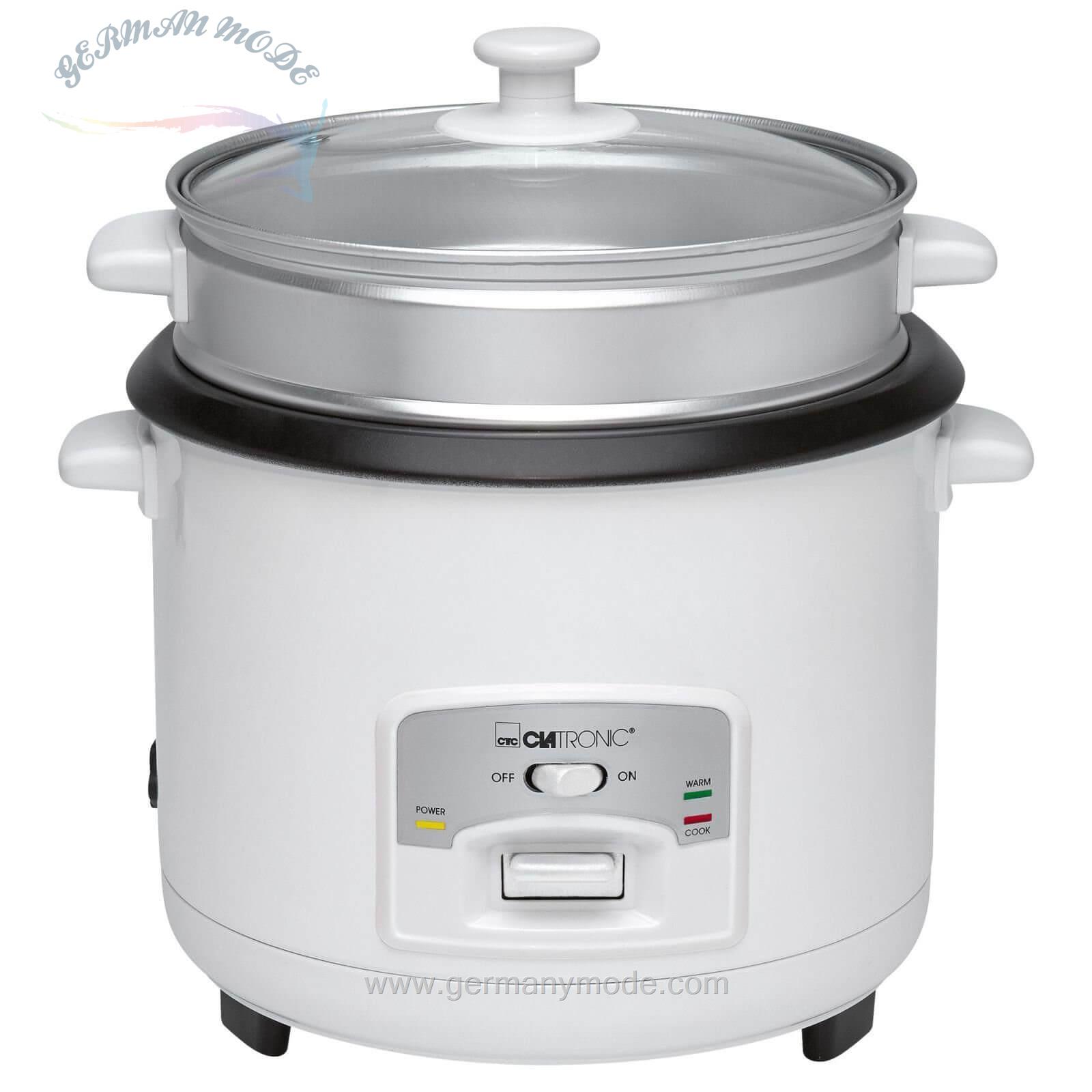 پلوپز کلترونیک آلمان CLATRONIC Dampfgarer 2in1 Reiskocher Dampfgarer für 2/5 kg -700 Watt