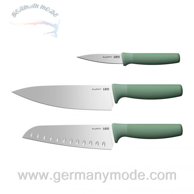 ست چاقو آشپزخانه 3 پارچه برگهف بلژیک Berghoff 3 tlg. Einstiegs-Messerset Forest - Leo
