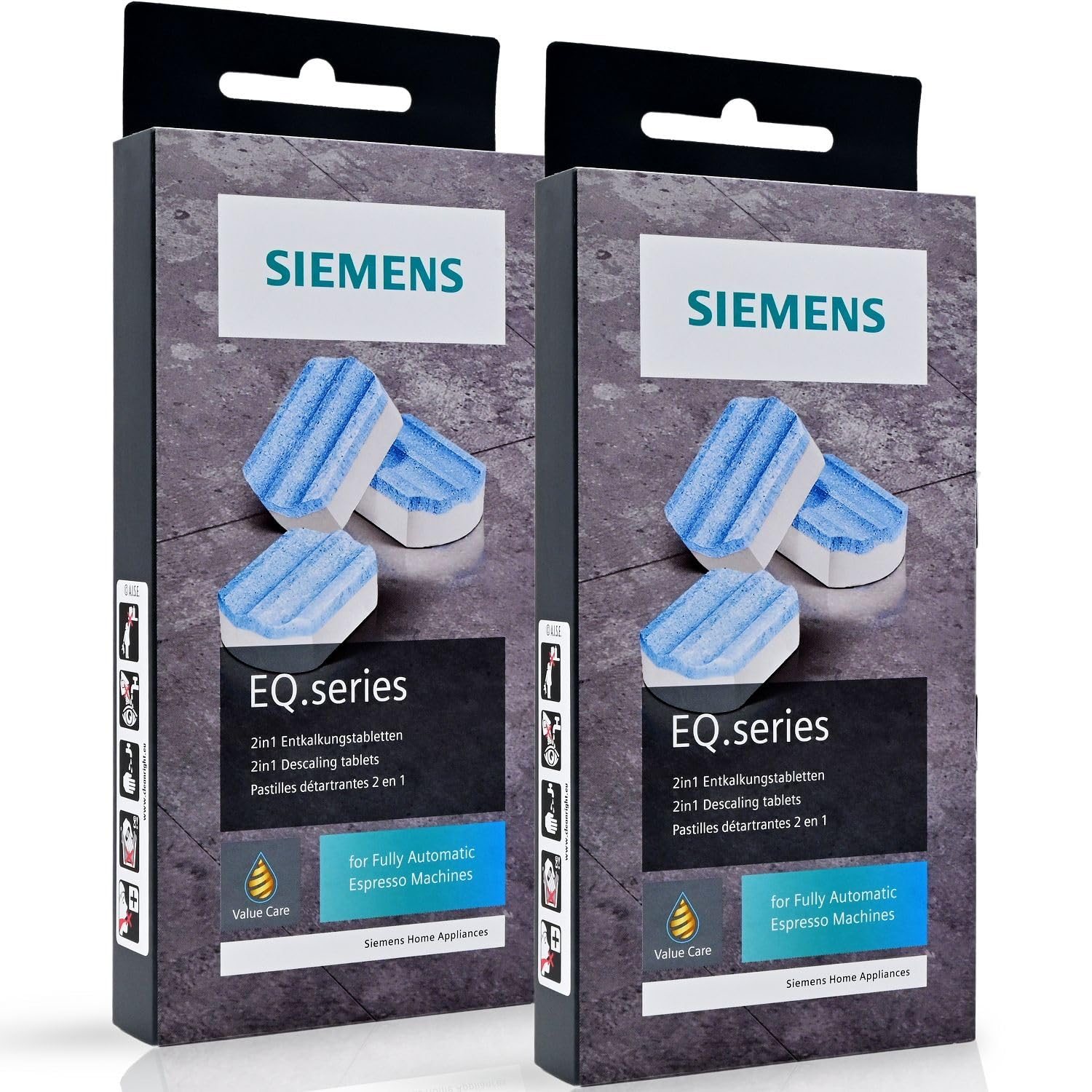 خرید از آمازون - قرص رسوب زدایی SIEMENS TZ80002A 2 x 3 برای تمام دستگاه های قهوه ساز تمام اتوماتیک EQ