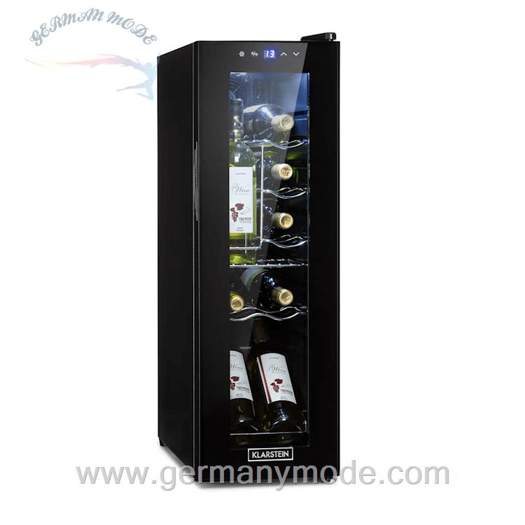 یخچال بطری سرد کن 32 لیتری کلارشتاین آلمان Klarstein Shiraz 12 Slim Uno Weinkuhlschrank Schwarz 32 Ltr