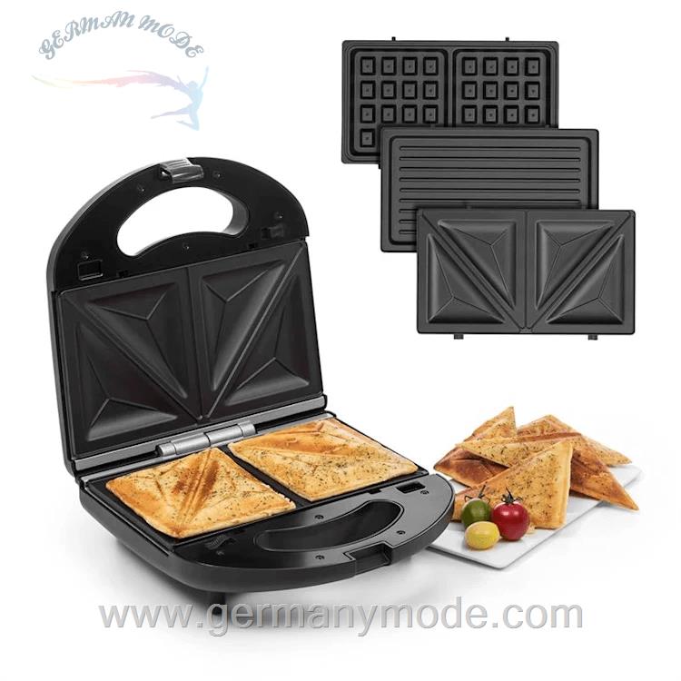 ساندویچ ساز وافل ساز کلارشتاین آلمان Klarstein Trilit 3-in-1 Sandwich Maker Schwarz