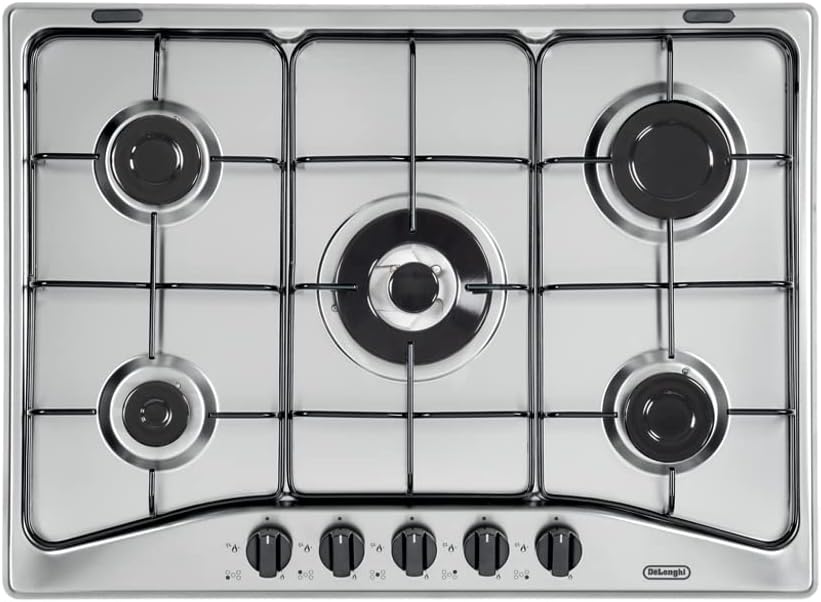 اجاق گاز 5 شعله دلونگی ایتالیا De'Longhi p/cooking yaf57asv 70cm فولاد ضد زنگ ساخت ایتالیا. 70 سانتی متر ضد زنگ