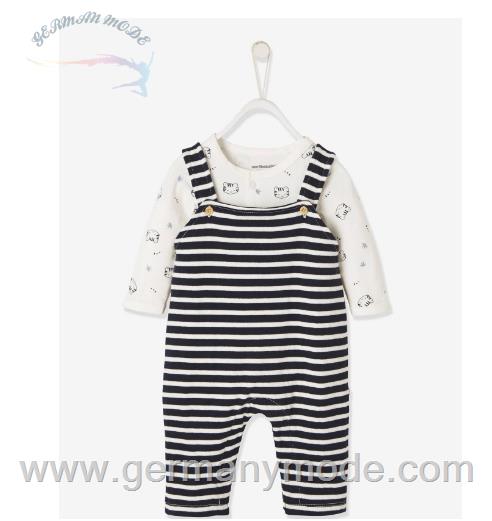 شلوار پیش سینه دار و بلوز کودک ورت فرانسه Vertbaudet Baby Set aus Body und Latzhose
