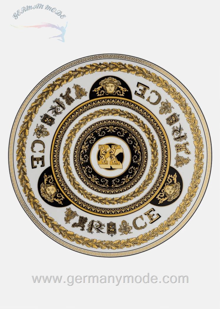 بشقاب دکوری ورساچه ایتالیا VERSACE VIRTUS ALPHABET PLATZTELLER K 33 CM
