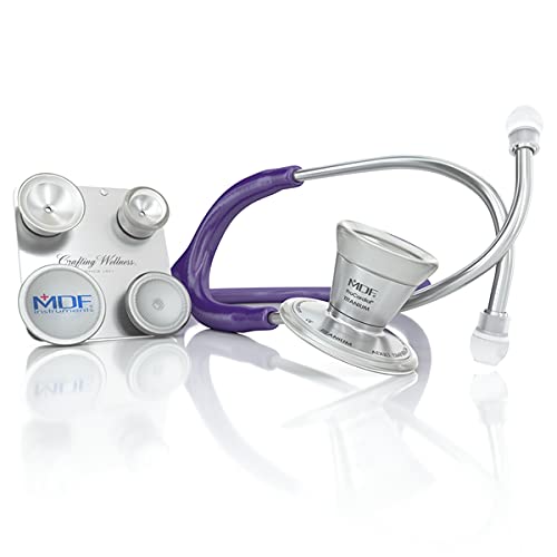 خرید از آمازون - MDF ProCardial C3 Titanium Cardiology Dual Head Guestpiece با قفسه سینه قابل تبدیل برای بزرگسالان، کودکان، نوزادان و نوزادان - قطعات رایگان برای زندگی - بنفش (MDF797CCT-08)
