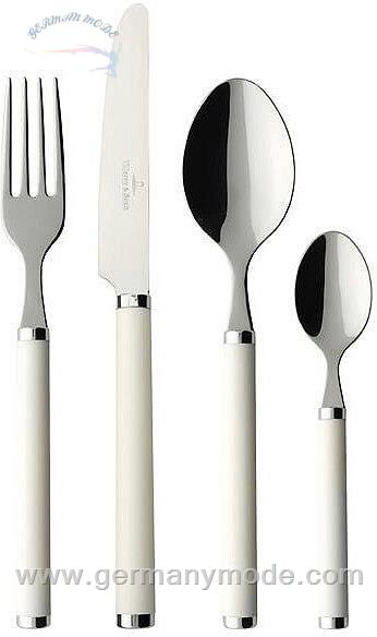 سرویس قاشق چنگال 24 پارچه ویلروی اند باخ آلمان Villeroy - Boch Play-White Pearl Besteckset 24-teilig