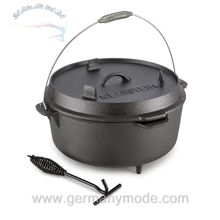 قابلمه باربیکیو اجاق هلندی 11.4 لیتری کلارشتاین آلمان Klarstein Hotrod 145 Dutch Oven Schwarz