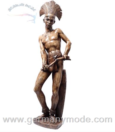 مجسمه دکوری آنتیک قدیمی Onyx Sculpture of an African Warrior Unique Piece the 20th Century