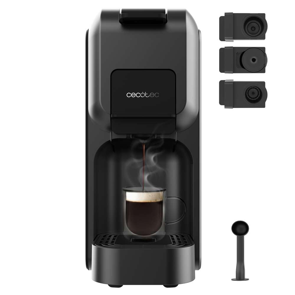 قهوه ساز کپسول سکوتک اسپانیا Cecotec مدل Freestyle Compact Black، گرمایش ترموبلاک، فناوری فورس‌آروما، فشار ۲۰ بار، دستگاه اسپرسوساز ۴ در ۱
