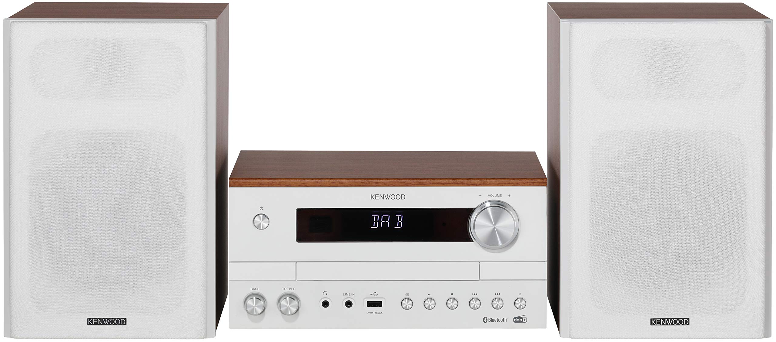 خرید از آمازون - Kenwood M-820DAB-W Micro HiFi-System mit CD, USB, DAB+ und Bluetooth Audio-Streaming