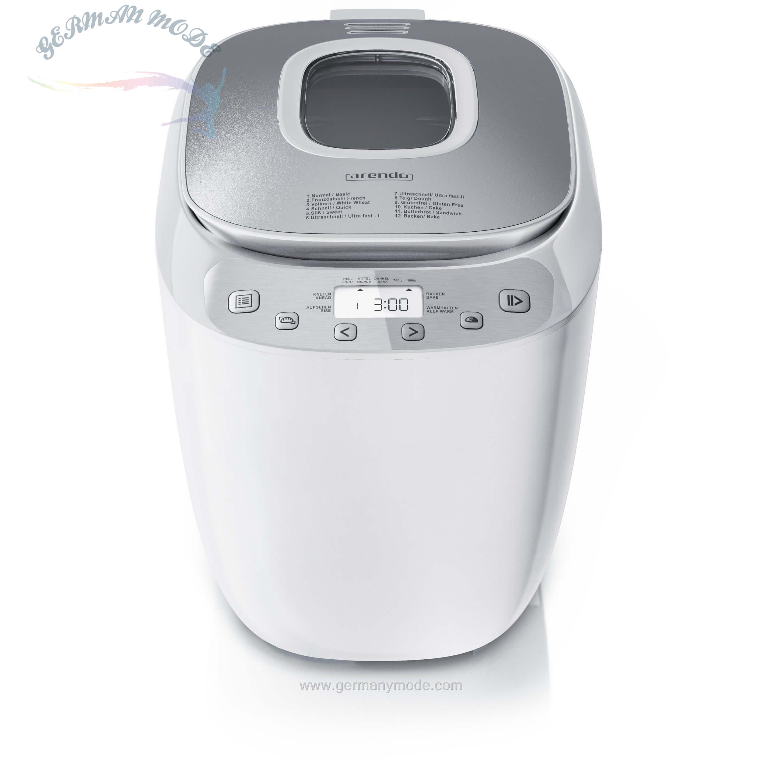 نان پز و کیک پز آرندو آلمان Arendo Brotbackautomat- 12 Programme- 550 W- Brotbackmaschine